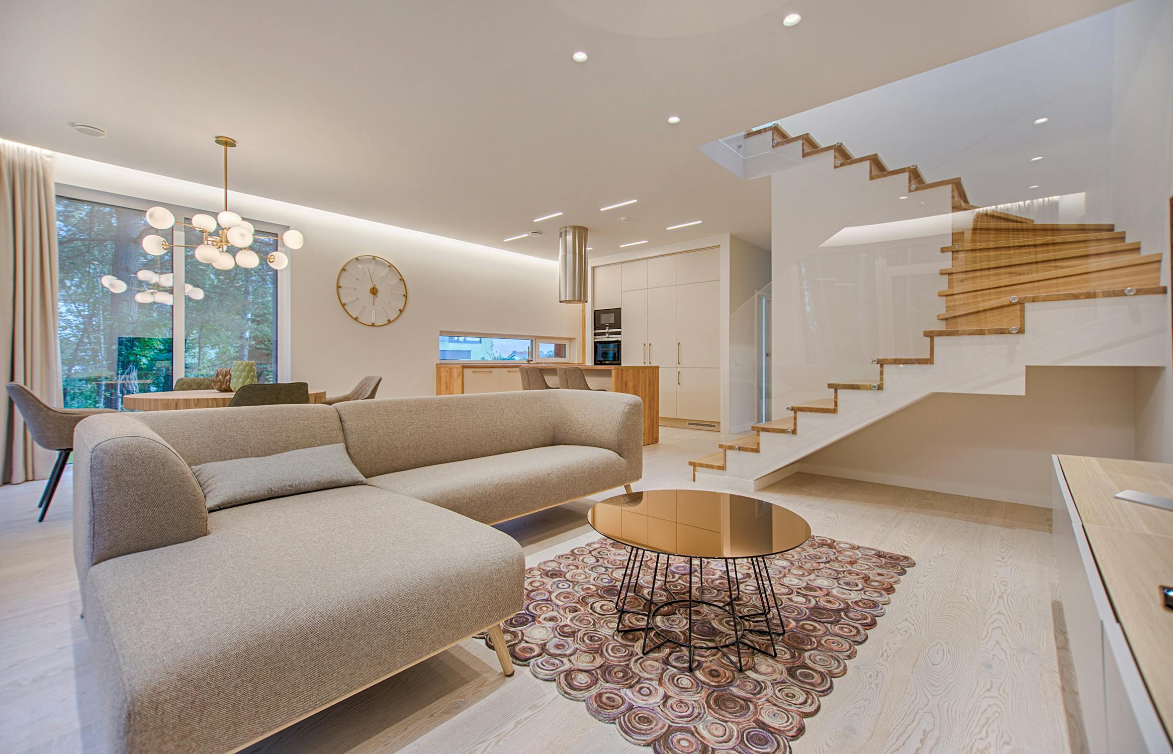 Arrière-plan décoratif d'un intérieur de maison moderne et lumineux